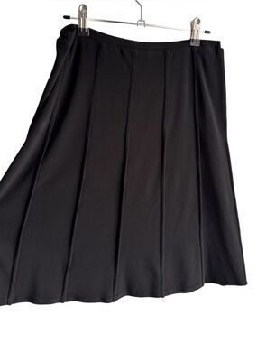Vintage 90s Joseph Ribkoff Black Stretch Knee Length Skirt Sz 10 Capsule Slinky
